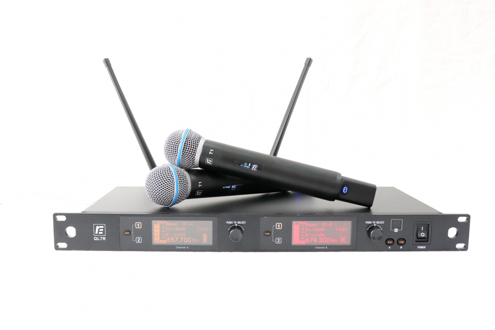RFIntell QL7R/T1-B 720,500-754,000 МГц 2-канальная радиосистема с 2-мя ручными микрофонами в Лыткарино
