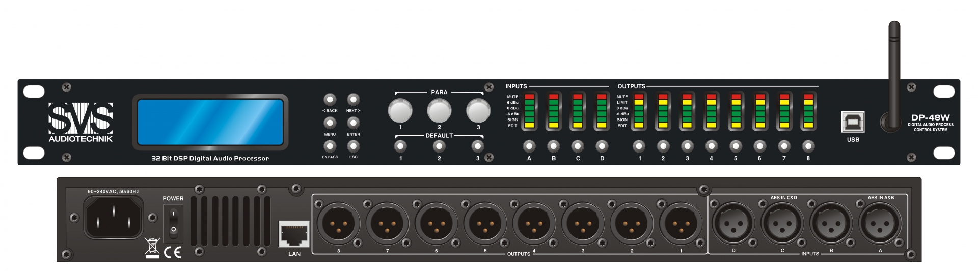 SVS Audiotechnik DP-48W Цифровой процессор: 4 входа 8 выходов в Лыткарино
