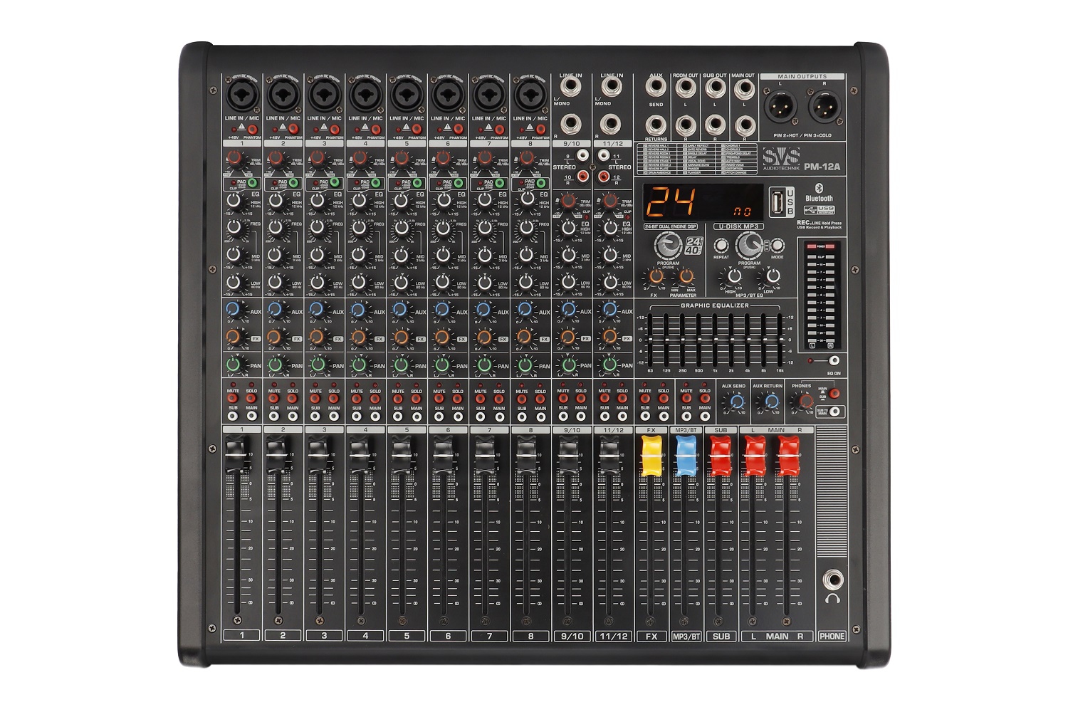 SVS Audiotechnik mixers PM-12A Активный аналоговый микшерный пульт, 12-канальный в Лыткарино